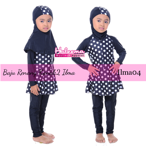 Baju Gaun Kanak Kanak Ilma04 Baju  Renang Muslimah Kanak Kanak  Haleema Swimwear