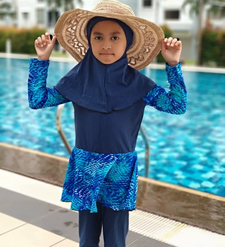 Uzma13 Baju  Renang  Muslimah Kanak Kanak  Haleema Swimwear